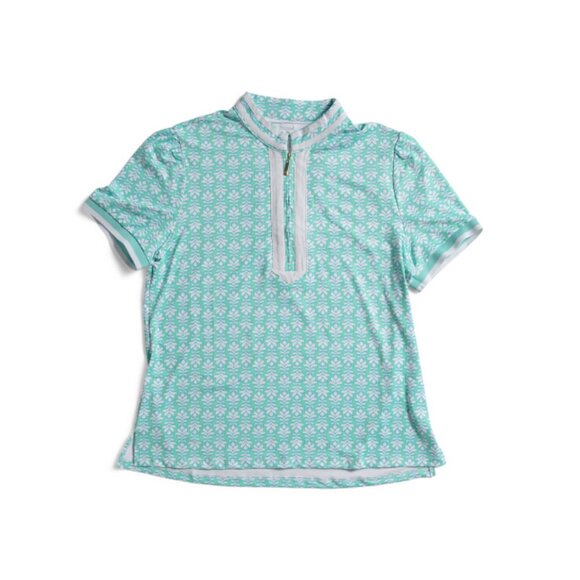 CABANA LIFE multi Performance Short Sleeve Twill Tape Top - Picture 1 of 2